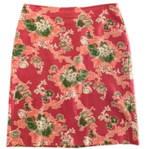 Talbots Floral Lattice Skirt
